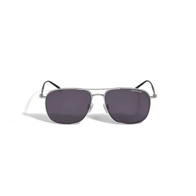 Montura cuadrada de titanio plateado