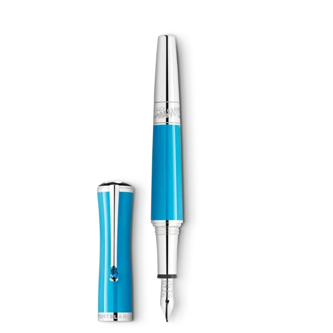 Pluma estilográfica Montblanc Maria Callas Special Edition en color turquesa