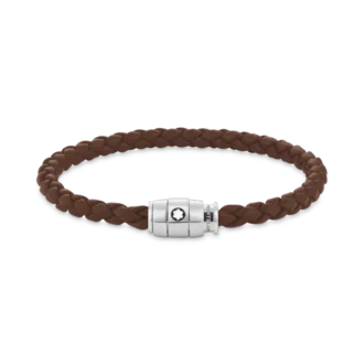 Pulsera grande, piel suave, marrón fauve