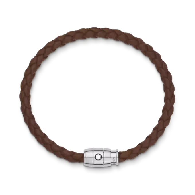 Pulsera grande, piel suave, marrón fauve