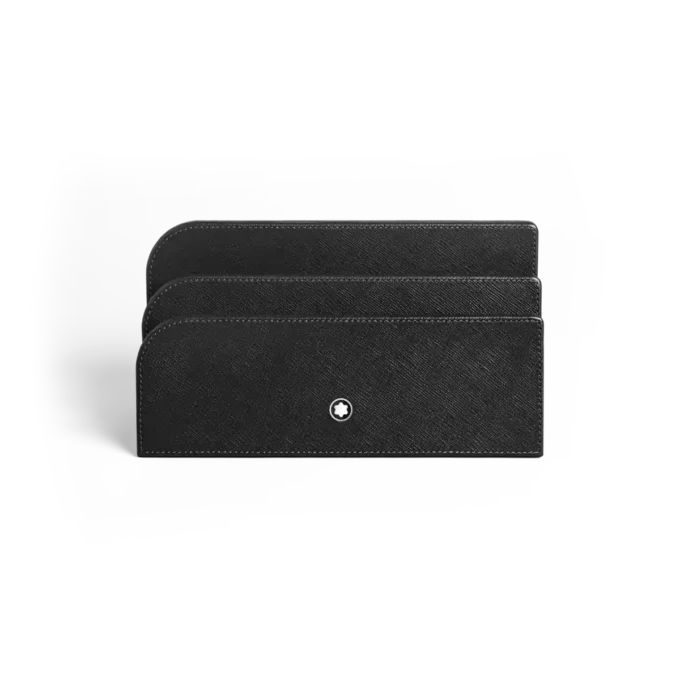 Revistero, cuero Saffiano, negro