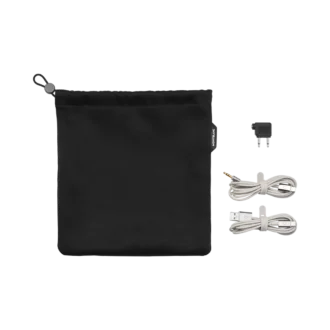 Set de viaje gris para los auriculares Montblanc MB 01