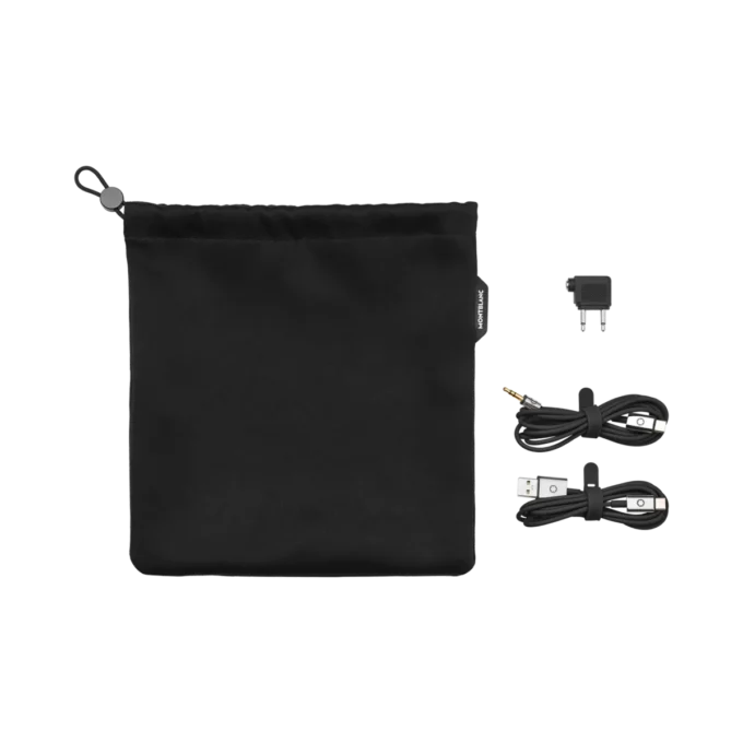 Set de viaje negro para auriculares Montblanc MB 01