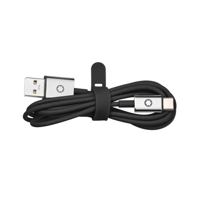 Set de viaje negro para auriculares Montblanc MB 01